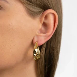 kolczyki celebrytki złote stal chirurgiczna ze stali pozłacane sztyft