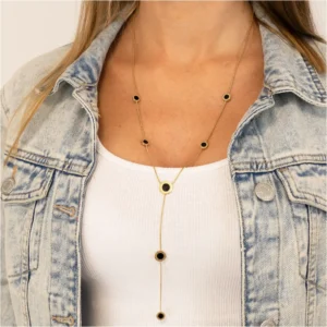 Naszyjnik złoty dla kobiety stal chirurgiczna ze stali Żmijka - pudełko