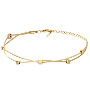 bransoletka złota damska ze stali chirurgicznej elegancja minimalistyczna