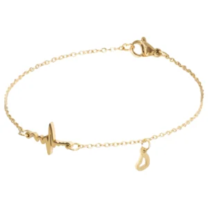 Bransoletka Nogę na kostkę złota puls serce ze stali szlachetnej na prezent