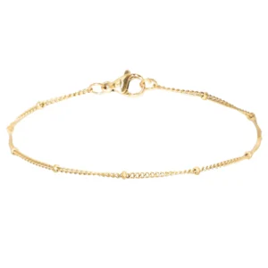 Bransoletka Nogę na kostkę złota z kulkami ze stali 316L Elegancka