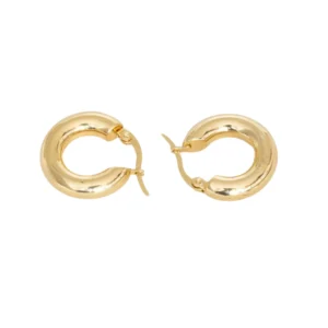 Złote Koła KASSI - Pozłacane Kolczyki ze Stali Szlachetnej