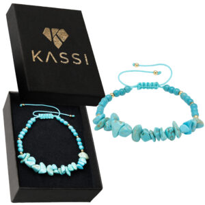 bransoletka szczęścia z niebieskim turkusem – urokliwa biżuteria z kamieni