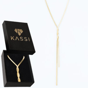 Naszyjnik Pozłacany stal chirurgiczna łańcuszek pleciony żmijka złoty